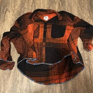 Urban Outfitters Orange Sweater Flannel